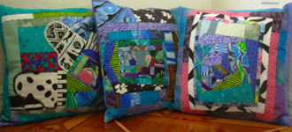Custom fabric machine pieced pillows